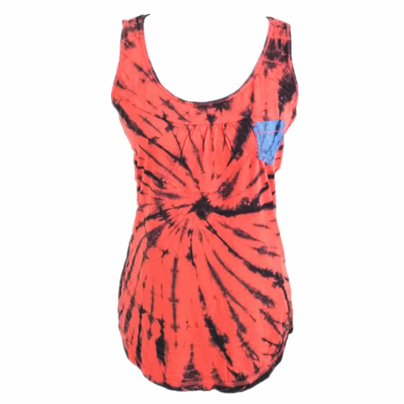 Женская майка с галстуком краской (большой размер)|pocket tanks|women tanktank women |