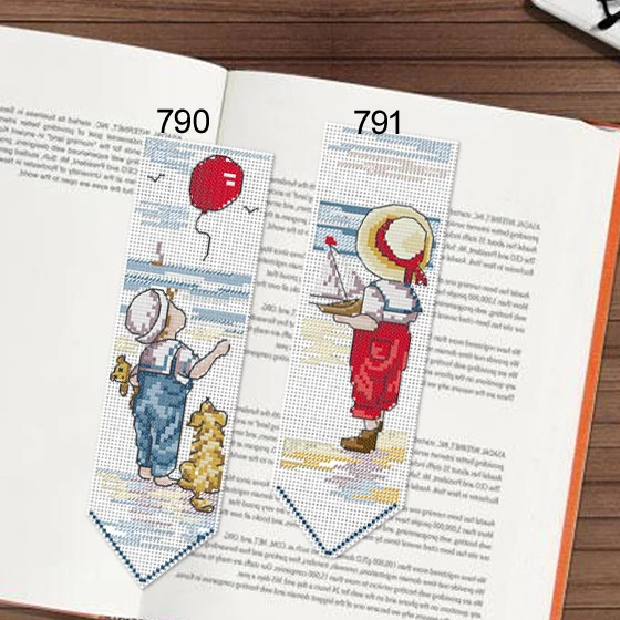 

BK790 Cross Stitch Kits Cross-stitch Set Floss Threads Plastic Canvas Bookmark Package Marker Diy Gift for Friends Christmas Kit