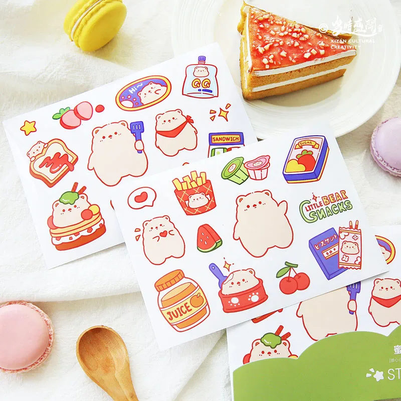 

Cute Animal Stickers Student Diy Hand Account Sealing Stickers Girl Decoration Material Transparent PVC Mobile Phone Stickers