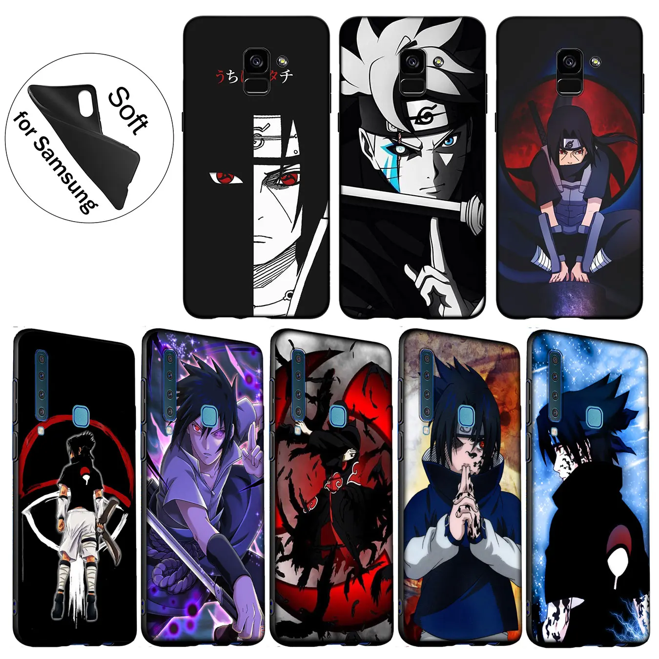 Мягкий силиконовый чехол IYICAO Naruto Uchiha Itachi Sasuke для samsung Galaxy J8 J7 Duo J6 J4 Plus A2 Core Prime 2018 |