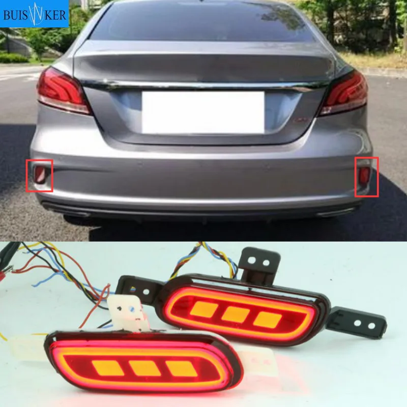 

For MG MG6 2017-2019 12V Car LED Rear tailLight Brake Light Turn Signal Reflector