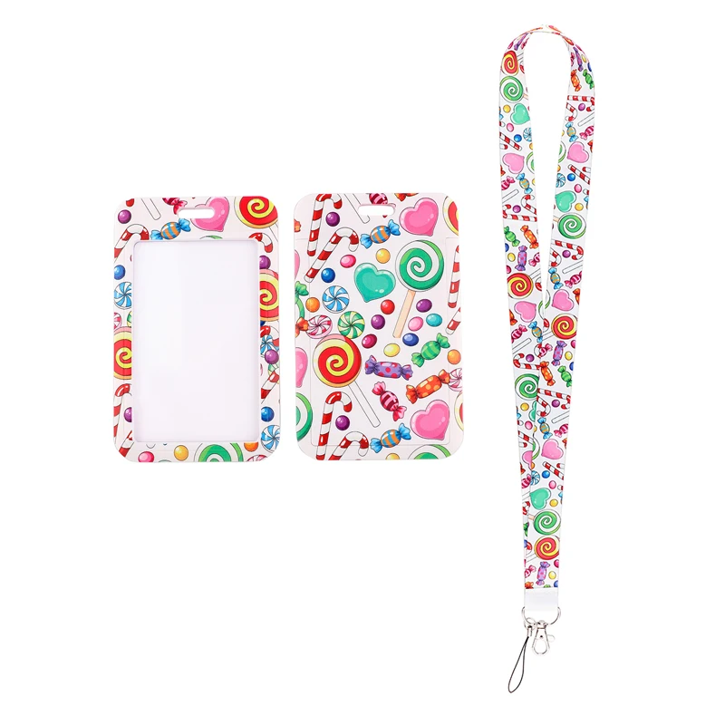 

24pcs/lot MD975 DMLSKY Fashion Cartoon Lollipop Neckneck Lanyard Key ID Card Strap Multifunction Mobile Phone Decoration For Kid