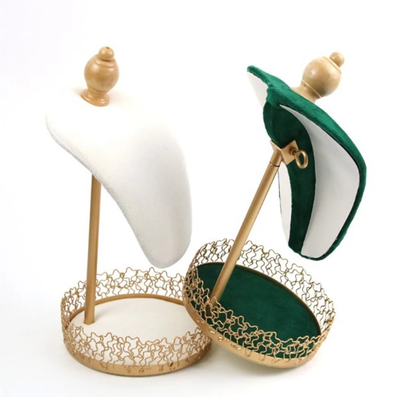 Модный портрет шеи ювелирных изделий стенд металлический колье из фланелевой