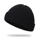 Зимняя Теплая мужская вязаная шапка унисекс, повседневная шапка без козырька в стиле хип-хоп, короткая Лыжная Шапка в рубчик с дыней, рыбалка, Шапка-бини, шапки