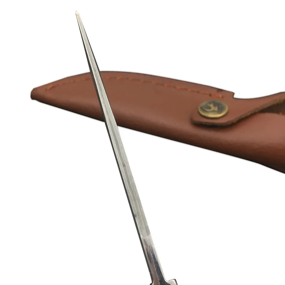 Ножи для кемпинга из дамасской стали ножи охоты ручка бычьего рога портативный