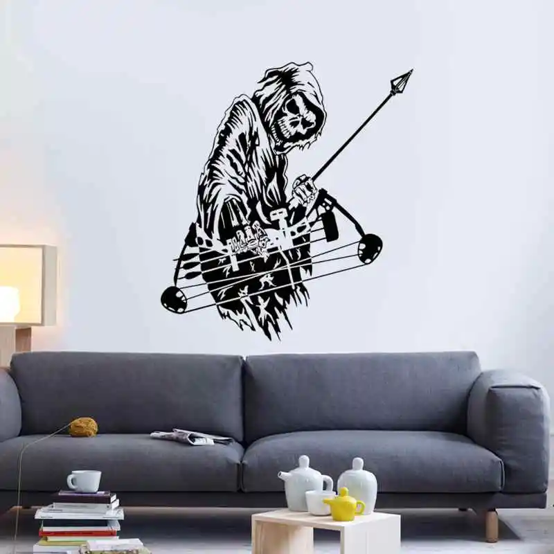 Охотничий лук череп наклейка охотничий клубный стикер полый Охотник окна