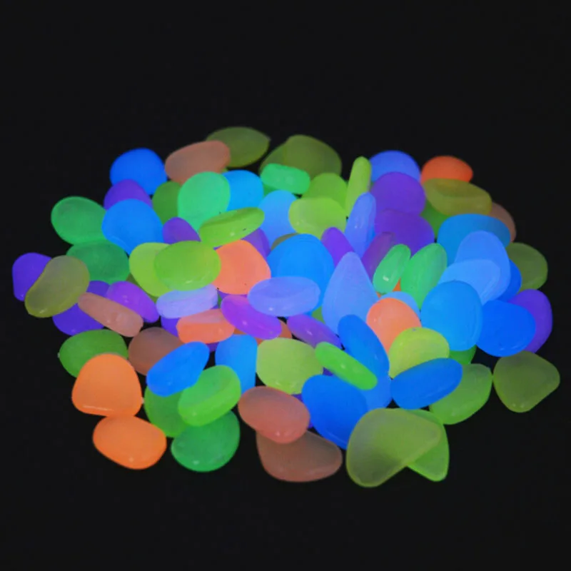 100pcs Luminous Glowing Artificial Stone Aquarium Fish Tank Bonsai Garden Decor Natural Stones For Decoration aquarium stenen
