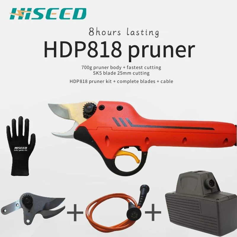 Электрический секатор HDP818 (1 комплект + 1 комплект лезвий + 1 кабель)