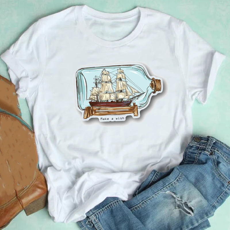 

Women Short Sleeve Cactus Painting 90s Clothing Fashion Spring Summer Clothes Print Tshirt Female Tee Top Graphic T-shirt