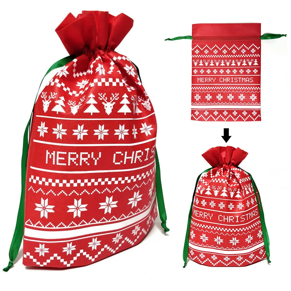 Украшение дома милый Рождественский мешок конфеты фестиваль легкая сумка сахар