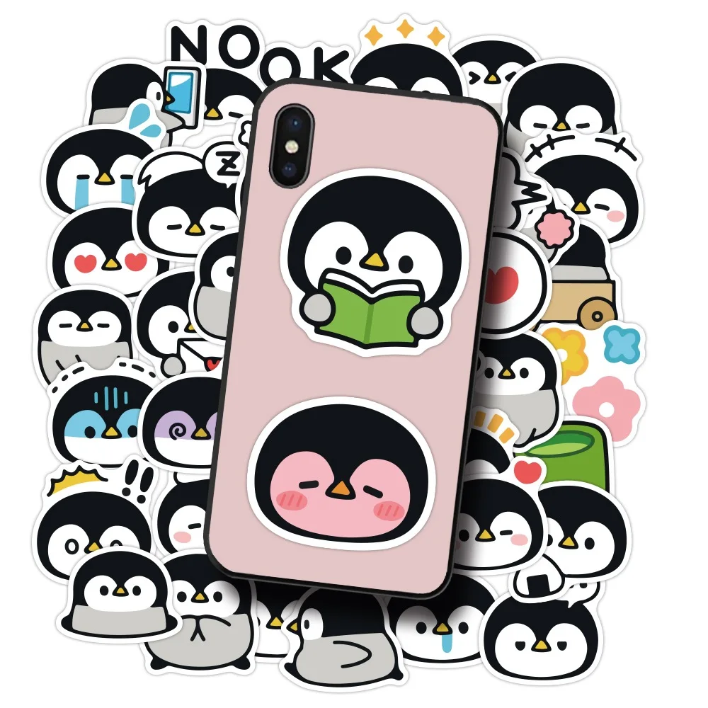 

40Pcs/pack Cute Penguin Sticker Kawaii Stationery Vintage Paster Gift Toy Funny Decal Scrapbooking Phone Laptop Animal Sticker