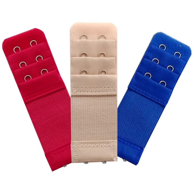 

[2 Buckles] Cotton Bra Extender with Elastic Belt Extension Buckle Longer Bra Accessories 0302