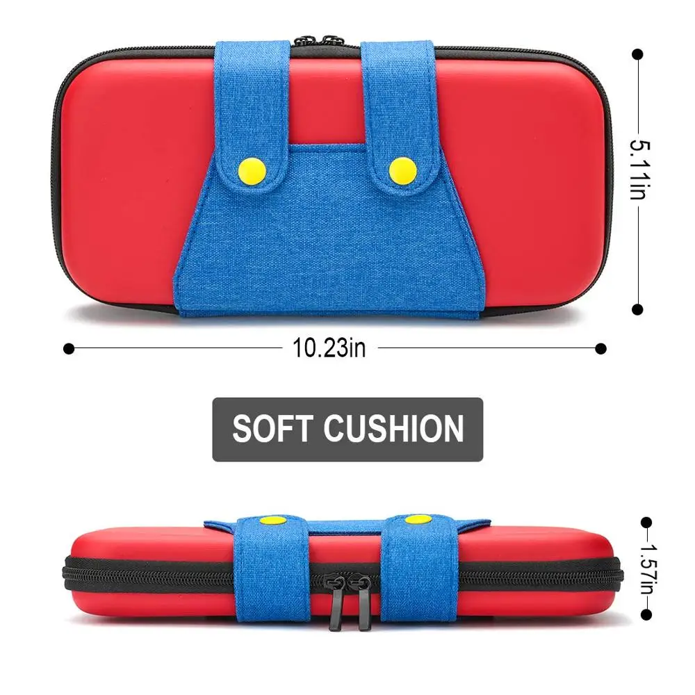 7 в 1 роскошный защитный жесткий чехол Nintendo Switch с закаленным стеклом сумка для