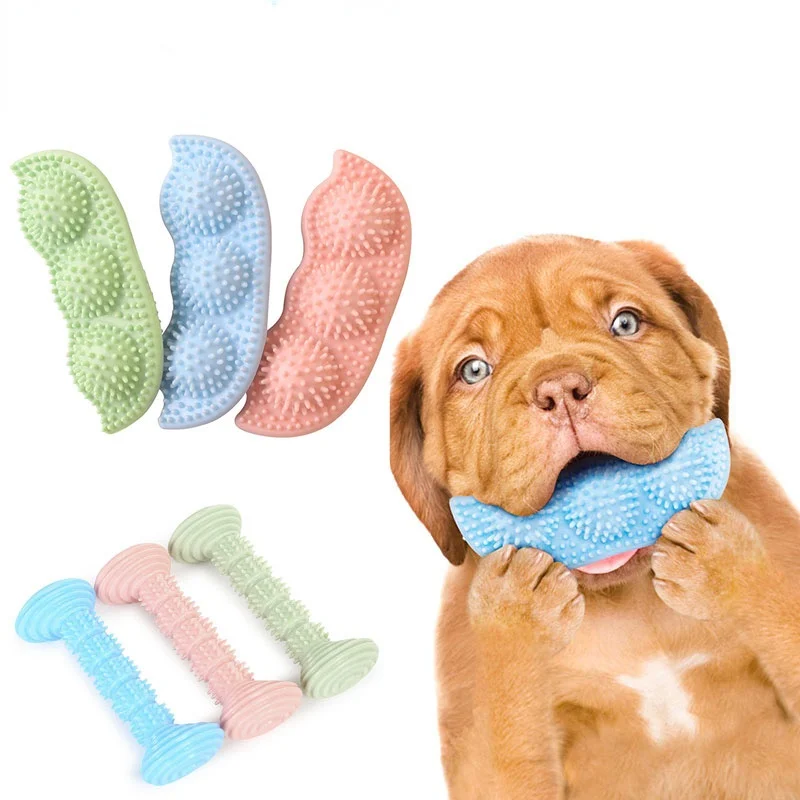 

Dog Teething Chew Toys Pea Shape Puppy Toothbrush 2 8 Months Soothes Itchy Teeth and Painful-360 Puppy Teeth Cleaning