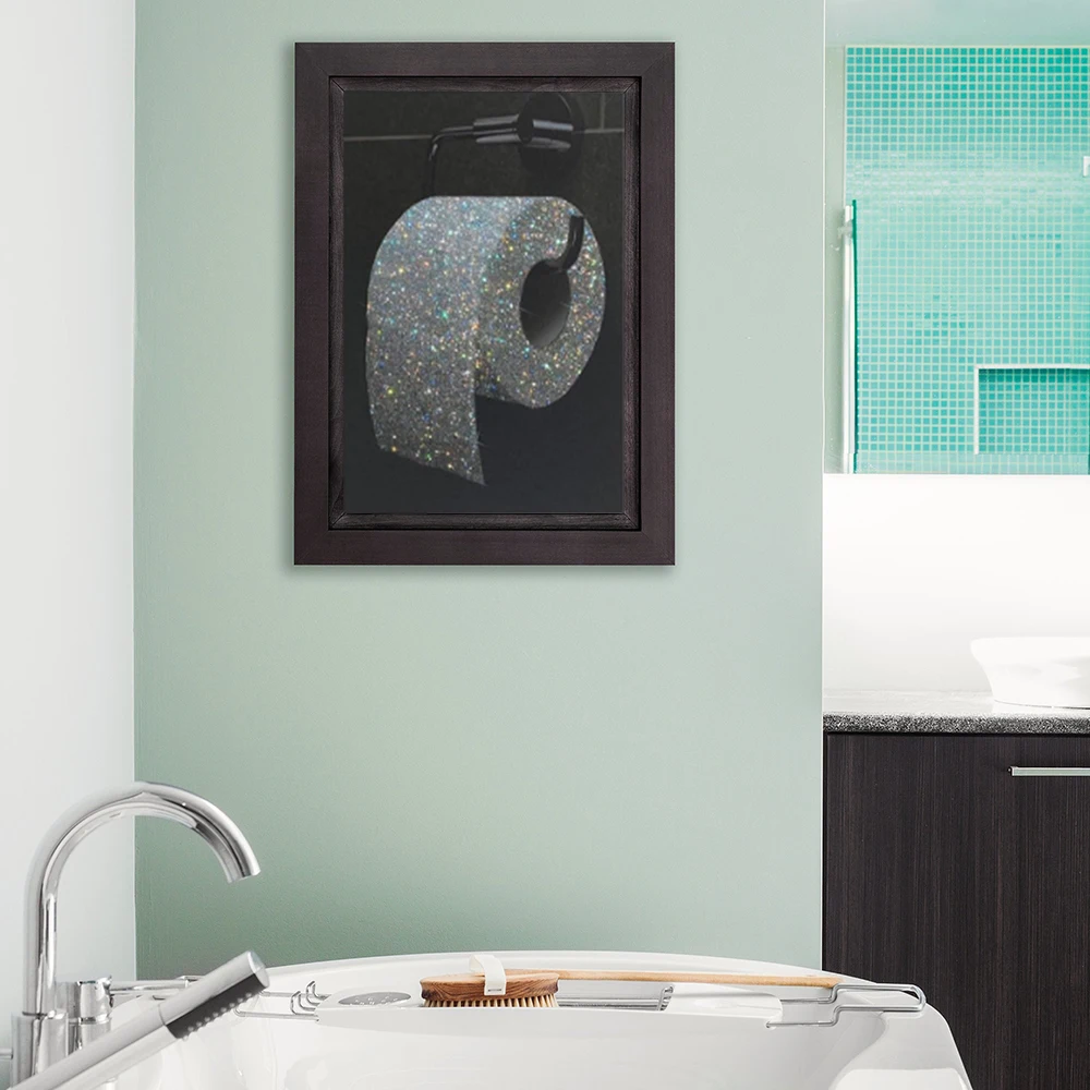 

Self-adhesive Painting Wall Sticker Toilet Woman Posters Bar Girl Bathroom Picture Fashion Black White Toilet Roll Decoration