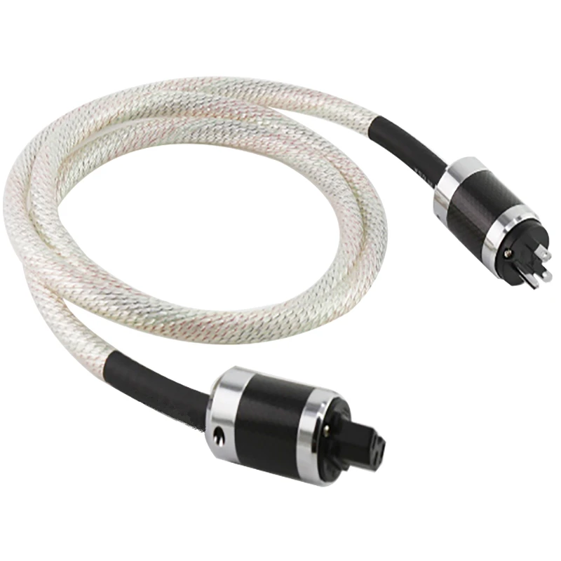 

Valhalla AC Power Cable 9 & 12 Cores 7N Silver Plated HiFi Audio Line Carbon Fiber US / EU Plug