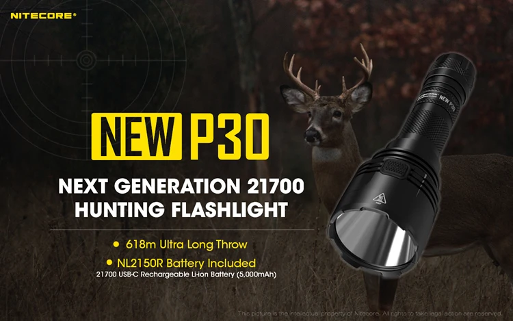 20% скидка NITECORE NEWP30 тактический фонарь 1000 люменов CREE светодиодный водонепроницаемый 18650 уличный походный охотничий портативный фонарь