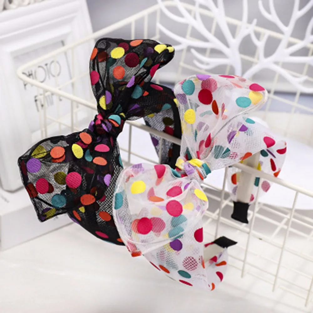 Polka Dot Fabric Hair Ring New Fashion Ornaments Colorful Circle Rope Women And Girls Scrunchies For Vacation |