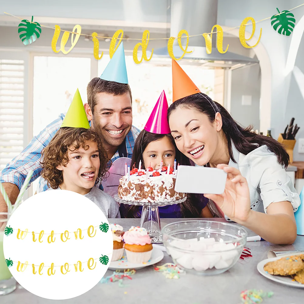 

3pcs Wild One Banner Birthday Party Decoration Paper Bunting Photo Props