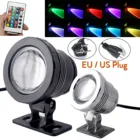 Подводный аквариумный светильник светодиодный RGB, заливающий светильник, уличный водонепроницаемый садовый Точечный светильник, лампа для фонтана, бассейна, пруда, вилка стандарта СШАЕС