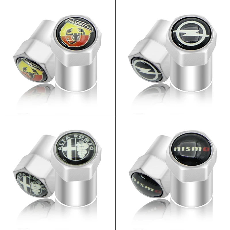 4 шт. серебристый автомобильные сердцевина клапана шины крышка Кепки для Ауди A6 A5