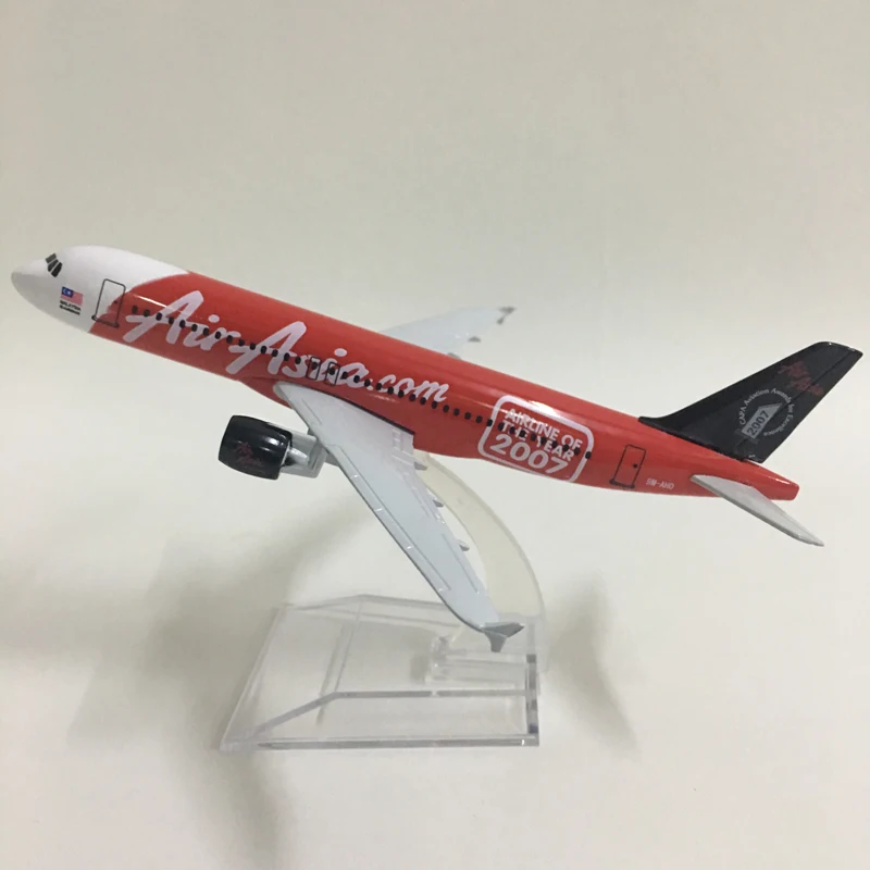 Модель самолета JASON TUTU 16 см модель Air Asia 2007 Аэробус A320 1:400 Литые металлические
