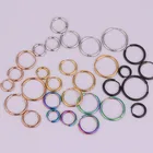 Круглые серьги-кольца Chissen из нержавеющей стали, ювелирное изделие для пирсинга живота в стиле хип-хоп, кольцо в нос, 1 шт.