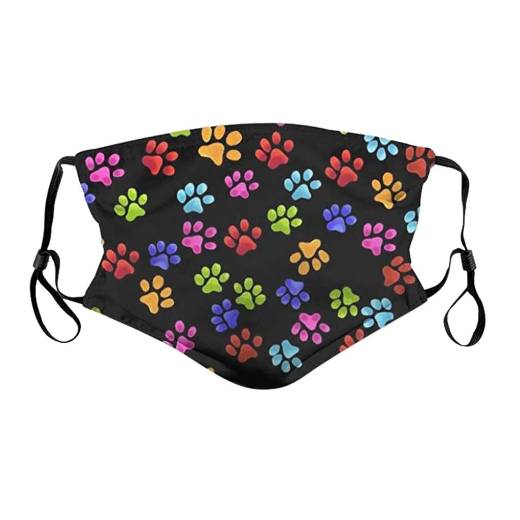 Unisex Dog Paw Mask Print Keep Face Mascarillas Fabric Adult Pm2.5 Filter Reusable Proof And Washable 2020#E1 | Спорт и развлечения