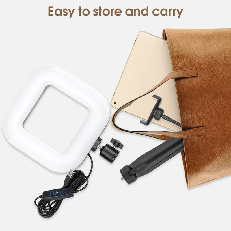 Светодиодный кольцевой светильник D21 для селфи с тремя скоростями плавное