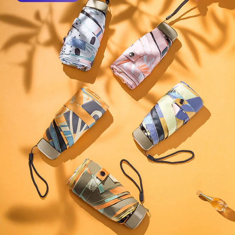 Летний автоматический мини Зонт от дождя для женщин складной портативный зонт