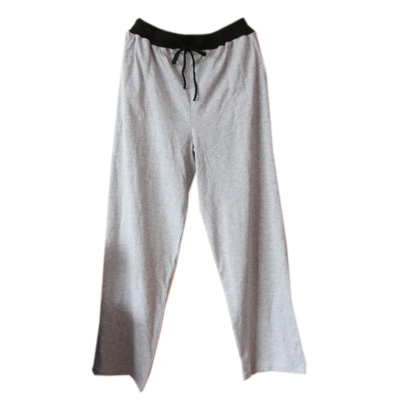 Мужские домашние штаны хлопковые с резьбой на талии для сна | Мужская одежда