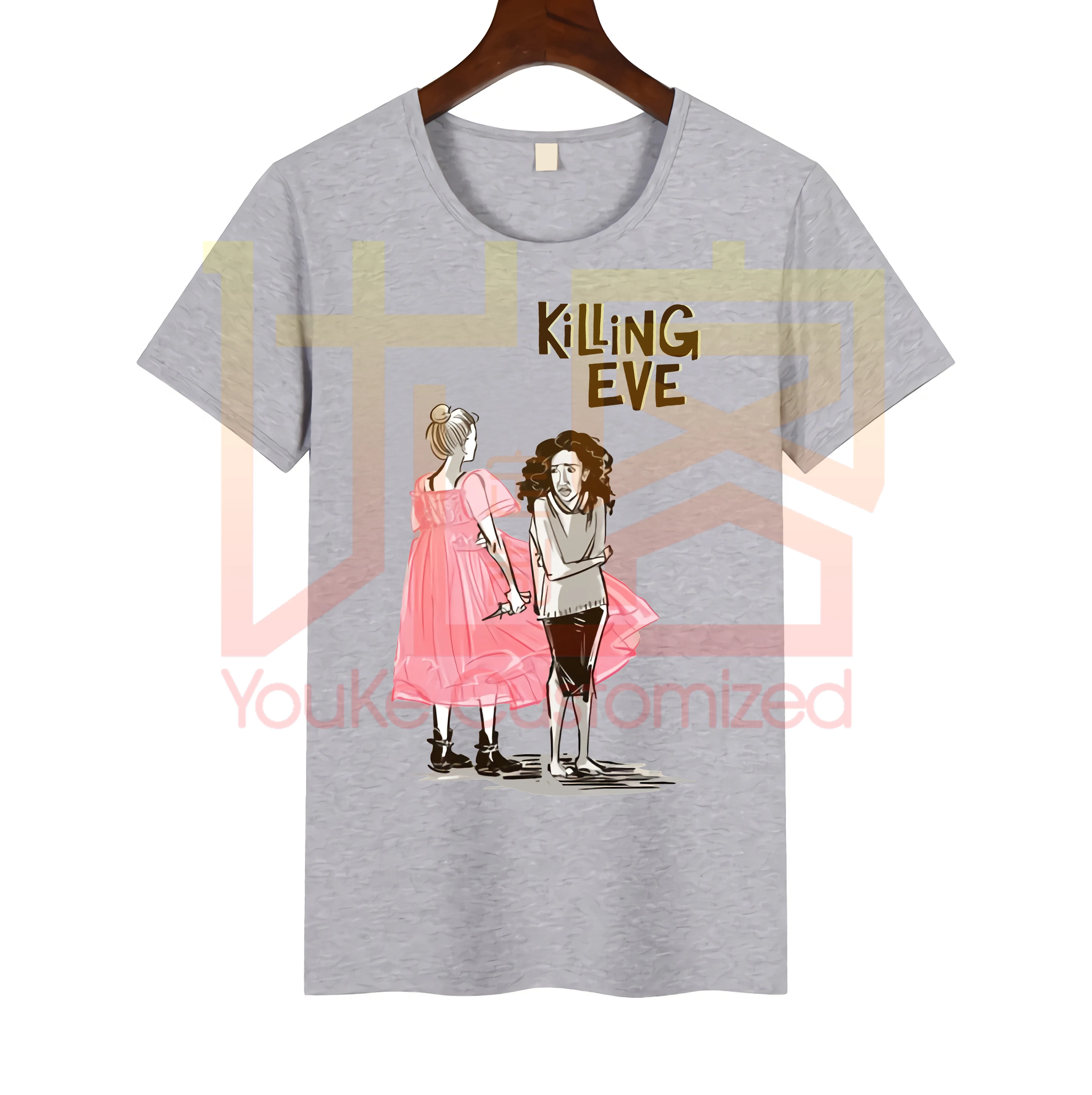 Новая повседневная забавная футболка с логотипом Killing Eve брендовая хлопковая