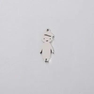steel boy Серебро/золото/розовое золото, нержавеющая сталь, пустая Подвеска для мальчиков и девочек, Очаровательная подвеска для детей, семейная металлическая бирка, зеркальная полировка,, 20 шт - Окраска металла: steel boy