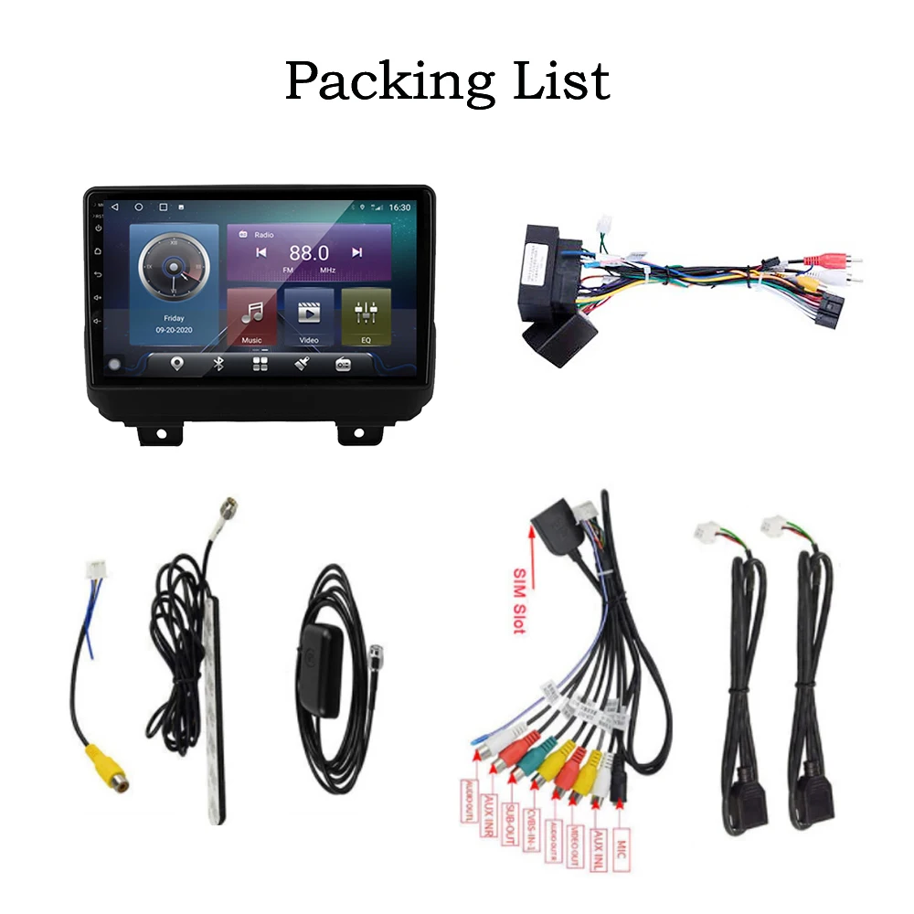 

QNavi 8-Core Android 10.0 Car Autoradio DVD Tape Recorder GPS Monitor Multimedia Recorder For Jeep Wrangler 4 JL 2018 2019 OBDII