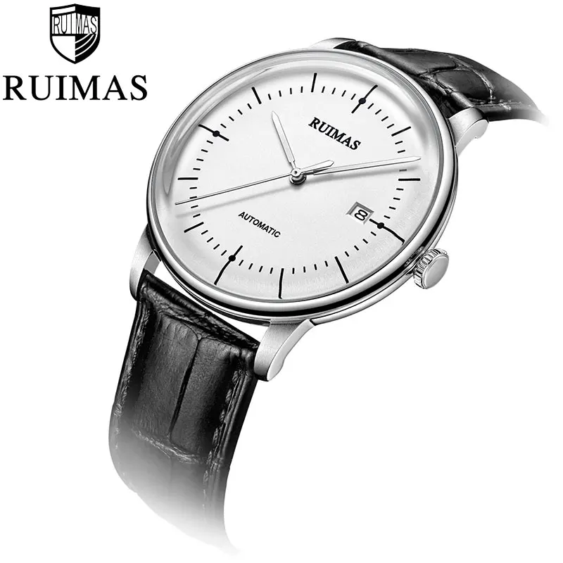 Автоматические механические часы Ruimas Miyota мужские тонкие спортивные наручные