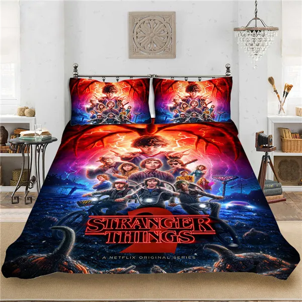 Комплект постельного белья из аниме очень странные дела 3 шт./компл. простыня для