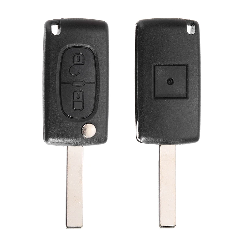 Для Peugeot 307 308 407 408 207 2 Кнопки Пульт Дистанционного Управления Flip Folding Ключевая Оболочка Неразделенный Лезвие Замена Фоб Корпус Без Логотипа.
