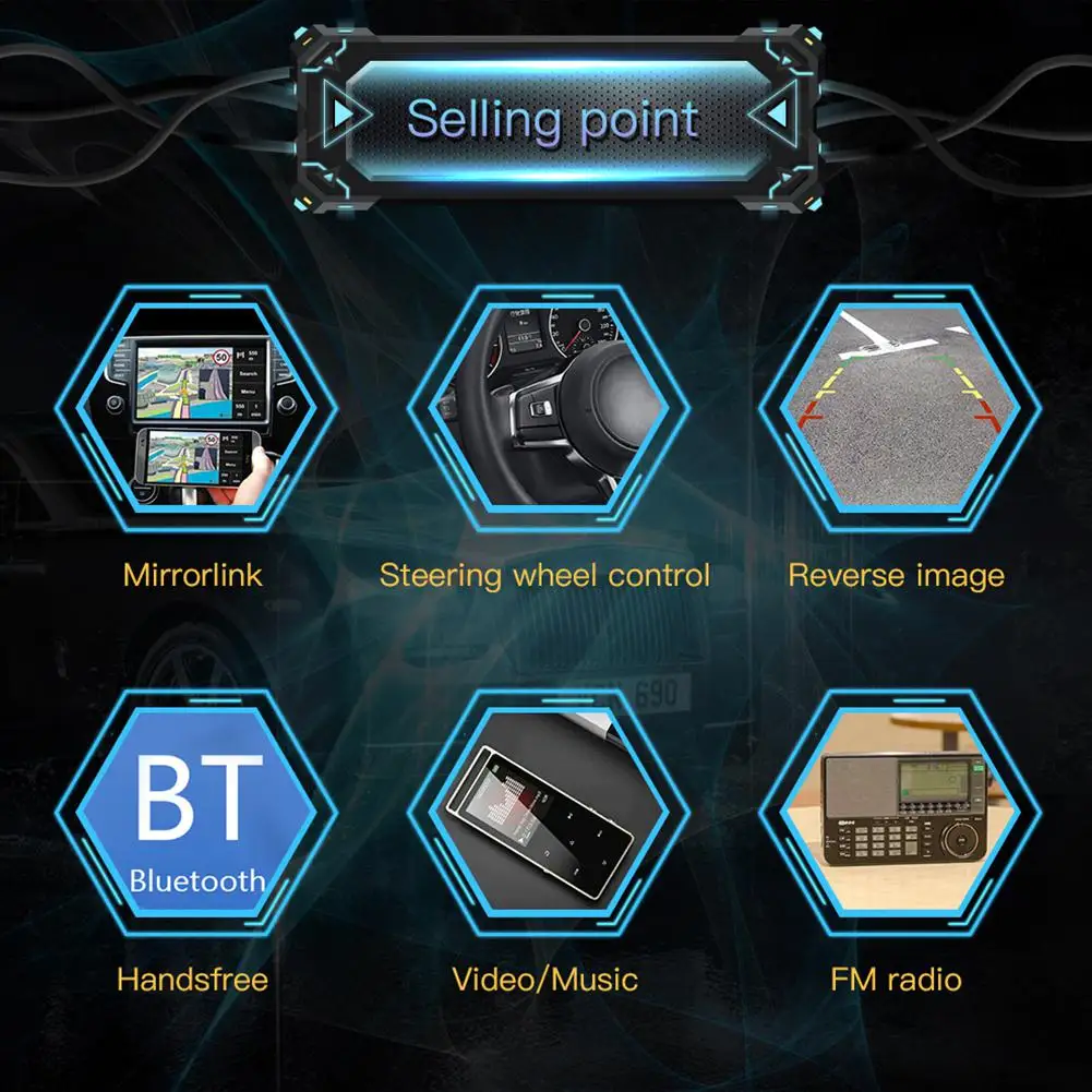 Adeeing HD 7 дюймов Bluetooth MP5 плеер Автомобильное видео MP4 мобильное соединение RCA аудио