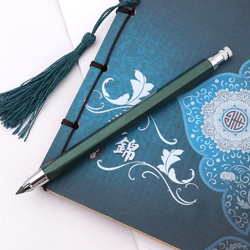 

4.0 Mm Automatic Pencil Metal Pole Drawing Book Writing Not Easy To Break Retractable Movable Pencil