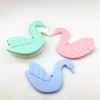 Ченкэй 10 шт. BPA бесплатно DIY силиконовые детские Гусь Соска с животным Прорезыватель для зубов в виде красивого лебедя с сенсорными кулон игрушка спортивное питание Класс