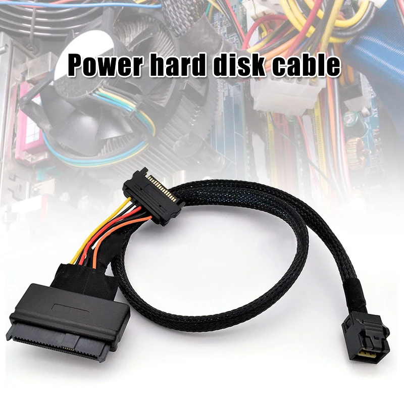 

Мини-SAS-SFF 8639 36 Pin к мини-SAS-SFF 8643 + 15Pin серверный кабель @ M23