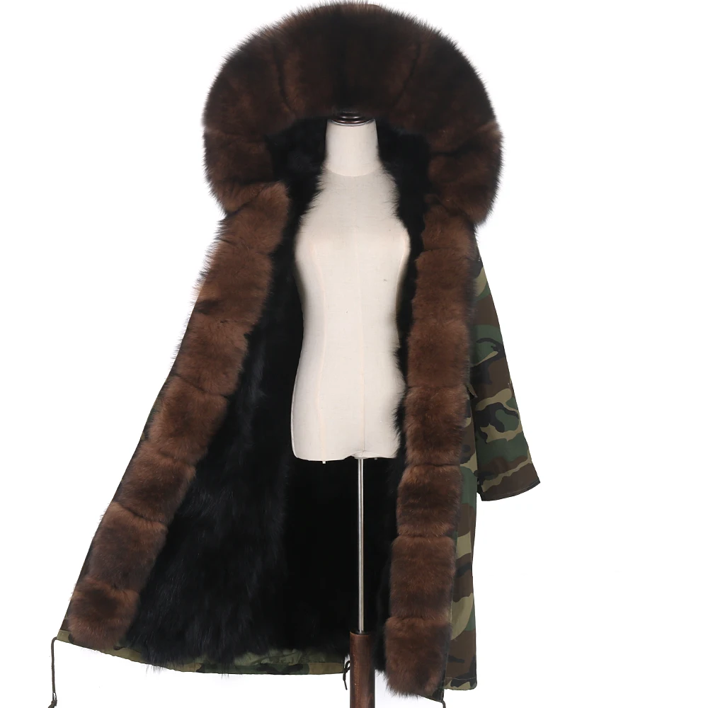 Новинка 2021 водонепроницаемая парка пальто с подкладкой из натурального меха