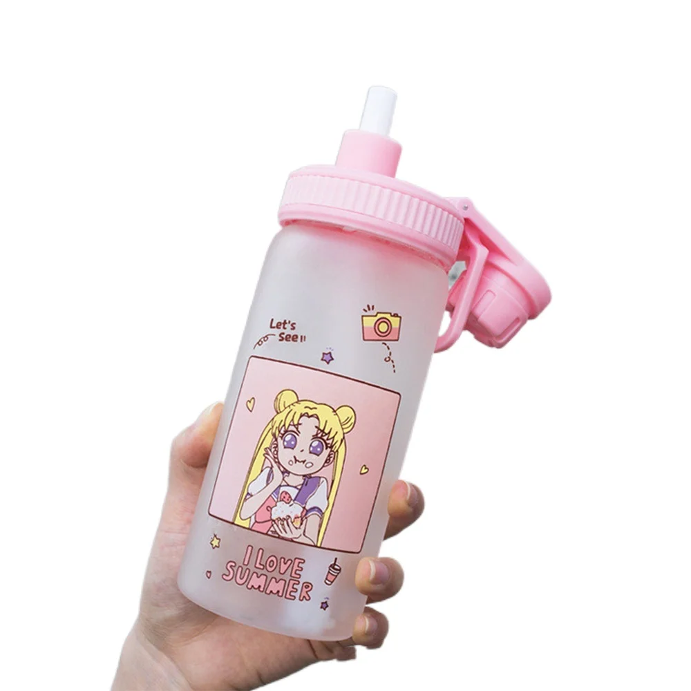 

500ml Sailor Moon Plastic Bottle Water Bottle Eco-friendly Plastic Cup Cute Cup Children