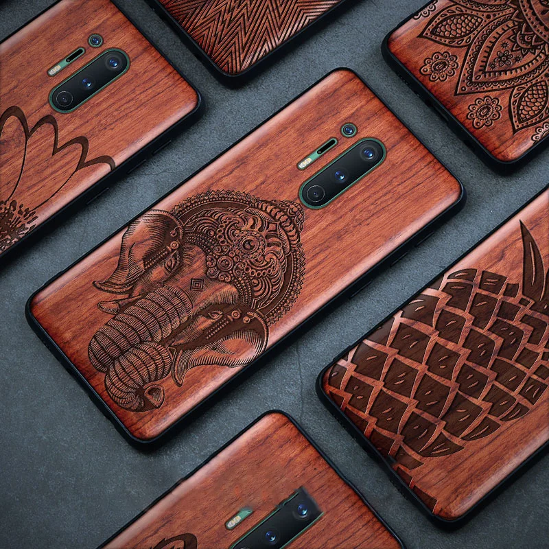 Противоударный Деревянный чехол для телефона OnePlus 8 7t Pro Oneplus 5t 6 6t 7 | Мобильные