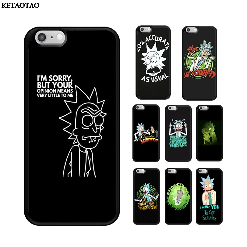 Мягкий силиконовый чехол для телефона KETAOTAO Rick E Morty из ТПУ с забавным рисунком iPhone