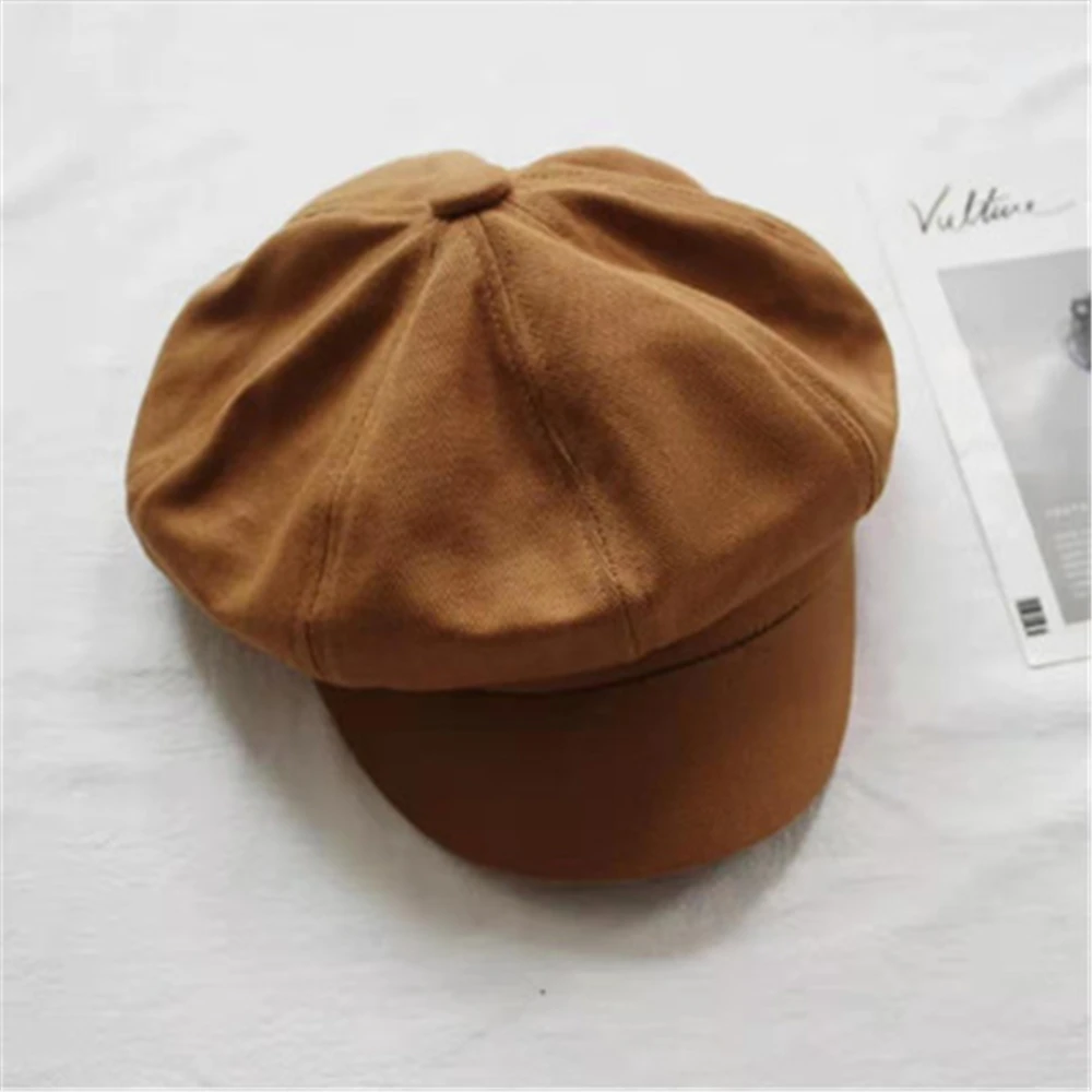 

Spring and autumn pure cotton octagonal hat with casual Beret WS-2933