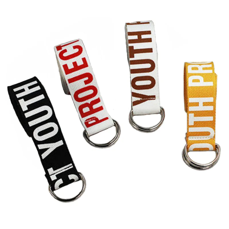 Модный женский и мужской холщовый ремень с буквенным принтом двойной d образной