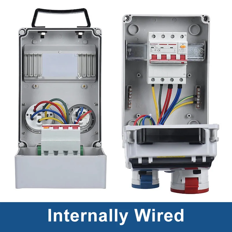 

Waterproof Industrial socket box Outdoor Wall Distribution Box With MCB RCBO Switch 110V 220V 16A power supply battery charging