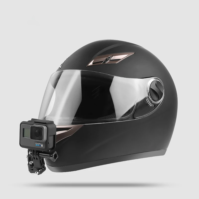 

Motorcycle Helmet Chin Base Bracket Universal Parts Riding Fixed Mount Adapter Set For Gopro xiaomi yi 4k Dji Osmo Action Camera