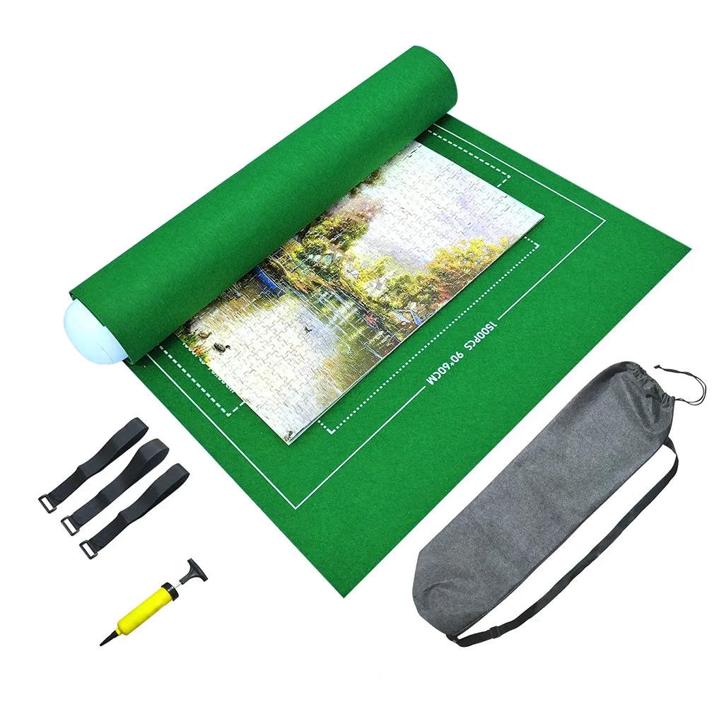 

Набор ковриков для хранения пазлов 500/100/1500 шт., коврик для хранения пазлов с насосом, сумка для хранения обучающих игрушек, дорожная сумка дл...